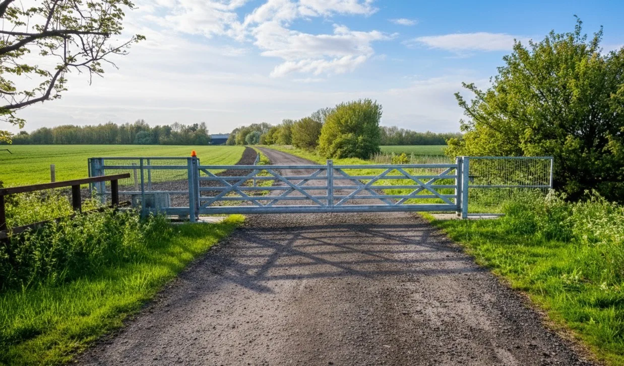 Illustrative gate placeholder; replace with installation photography